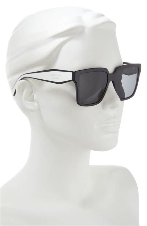 prada heritage 56mm square sunglasses|prada shield round sunglasses.